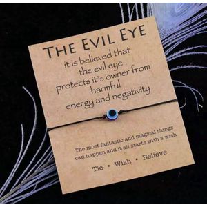 Akyol - Evileye – evil – eye – blauwe evileye – armband– unisex – geluk – bescherming – diepe blauw -boze oog ketting -turkse oog -nazar boncuk -cadeau voor vriendin-best friends armband -blauwe oog armband - nazar - boze oog armban