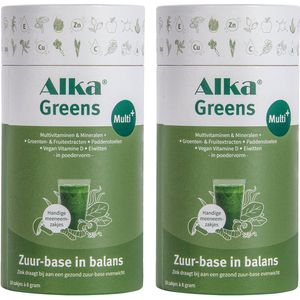 Alka Greens Multi + - Basische voedingsextracten - compleet vitaminen- en mineralencomplex - 2 x 10 zakjes