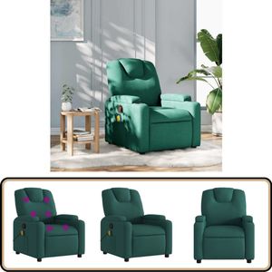 vidaXL Massagestoel - Verstelbaar - Donkergroen Massagestoel - Elektrische Massagestoel - Verstelbare Stoel - Lounge Stoel - Fauteuils