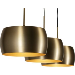 Lumidora Hanglamp 74831 - ZWEEDS - 3 Lichts - E27 - Goud - Messing (kleur) - Metaal