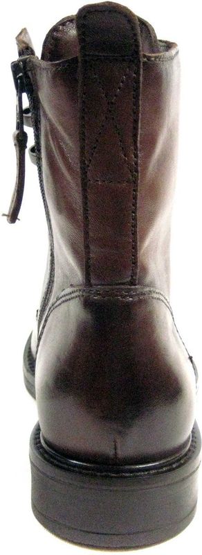 MJUS - Veterlaarsjes - Kastanjebruin - Leer - Blokhak