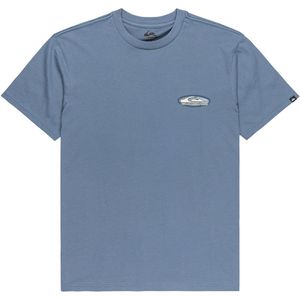 Quiksilver - Evo Border Lines - T-shirt - Blauw - Korte Mouwen