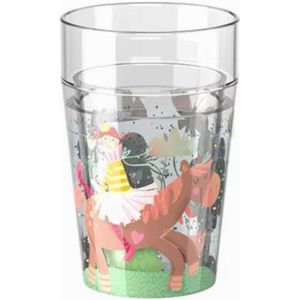 Haba glitterbeker Prinses rijdt paard - 150 ml