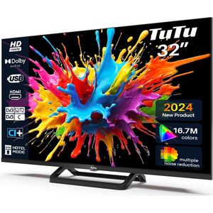 TuTu - TUB32HN1NC - LED TV - 32 Inch - HD Ready - Triple Tuner - Slim Design