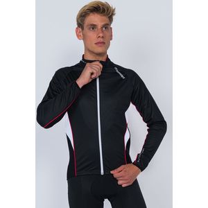21Virages Fietsshirt Bergamo windstopper lange mouwen heren Zwart Rood-XS