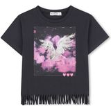 Billieblush - U21230 - T-shirt - Grijs - Korte Mouwen - Meisjes