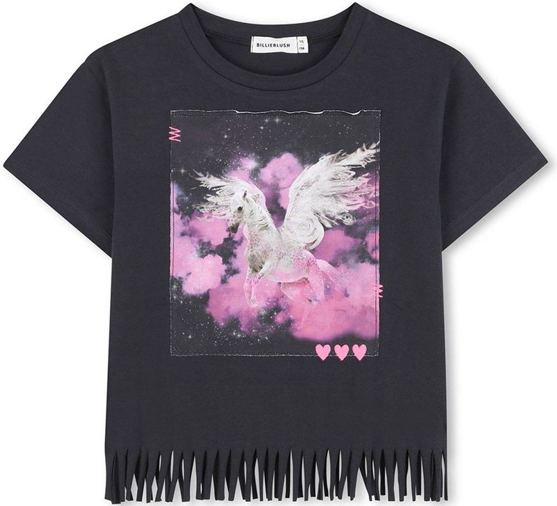 Billieblush - U21230 - T-shirt - Grijs - Korte Mouwen - Meisjes