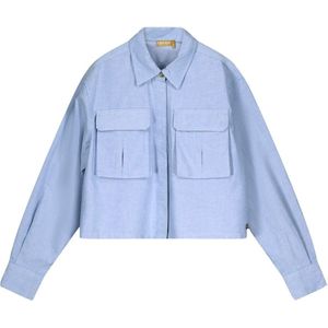 Like Flo Meisjes blouse - Cassy - Lt denim