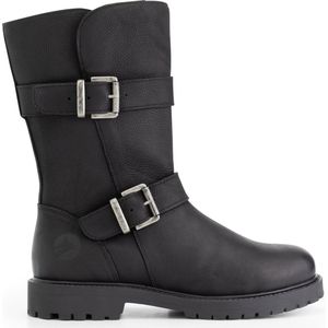 Travelin' Barstad - Leren bikerboots met rits - Halfhoge laarzen - Zwart