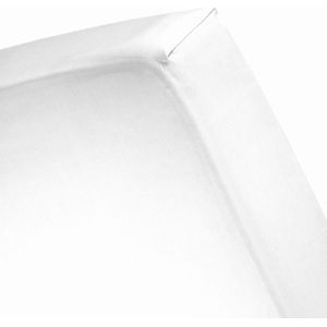 Damai - Hoeslaken (tot 25 cm) - Satijn - 120 x 200 cm - White
