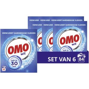 Omo Waspoeder - Wit - 6 x 14 wasbeurten - Voordeelverpakking