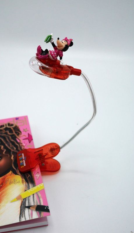 Minnie mouse 2 leeslampjes met klem.