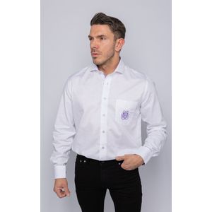Wit modieus hemd RSC Anderlecht maat Medium (Italian Design)