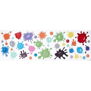 Vel Verf Splatter Muurstickers - Aquarel Splash Muurstickers - Multicolor PVC Vlek Ornament - Kunst Room Decor - Slaapkamer Woonkamer Decoraties .