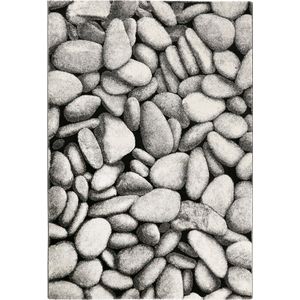 Wecon home - Stony Island - Laagpolig vloerkleed - 80x150 cm - grijs -