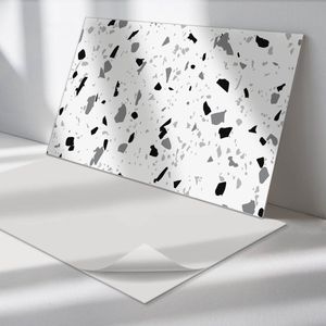 Wallfluent Vinyl Wandpaneel - Abstract steenpatroon Wandpaneel PVC - 120 cm x 60 cm - Wit Vinyl Wandpaneel - Set van 1 - Rechthoekig Wandbekleding Vinyl - Texturen Wandpaneel - Zelfklevend Wandpaneel - Wandpaneel Keuken en Badkamer