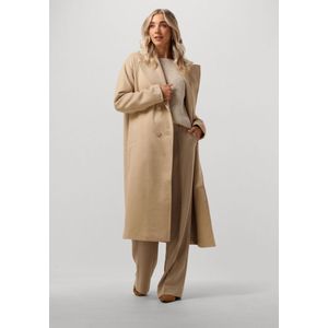 Notre-V Wool Coat Long Jassen Dames - Winterjas - Zand - Maat L