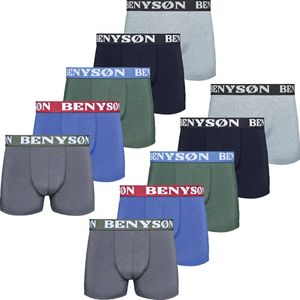 Boxershort Heren | Benyson | 10 Pack | Katoen | Maat XXL | Mix Kleur | Ondergoed Heren | Onderbroeken Heren |