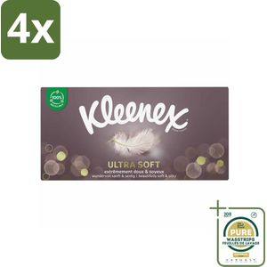 Kleenex Tissues Ultra Soft 64 stuks per verpakking - Voordeelverpakking - 4 stuks - Ultra soft - Zachte tissues