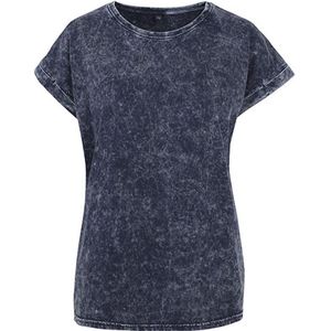 KiarenzaFD Build Your Brand Acid Washed Extended Shoulder Tee T-Shirt Met Korte Mouwen Voor Dames