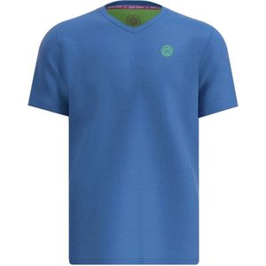 BIDI BADU Crew Inside Out Junior V-Neck Tee - blue, neon green Shirts Kinder