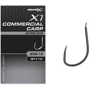 Matrix X1 Commercial Carp Spade-Barbless (10 pcs) - Maat : 14
