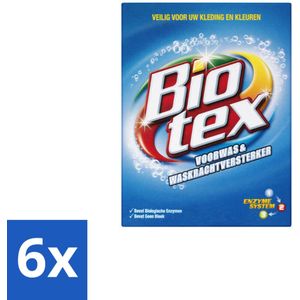 Biotex – Waspoeder - Voorwas & Vlekverwijderaar – Actieve biologische enzymen – 720 g - Voordeelverpakking - 6 stuks