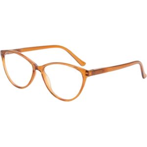XYZ Eyewear Leesbril Bruin +3.50 - Dames - Heren - Leesbrillen - Trendy - Lees bril - Leesbril met sterkte - Voordeel - Cateye - Met sterkte +3.50
