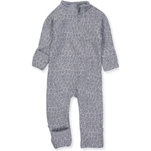 Jumpsuit Merino Wol Rits | luipaard | Maat 56/62 | Smallstuff