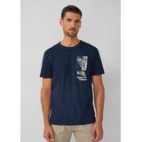 s.Oliver - T-shirt - Blauw - Met Print