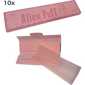 10x Alien Puff Kingsize Slim Pink Combipack 2in1 Langevloei en Tip
