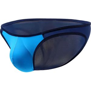 Blauw-Navy Heren Slip - Heren Lingerie - String Ondergoed Mannen