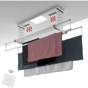 Foxydry 120 PRO electrisch plafonddroogrek met verwarming - 122 X 53 X 25 cm