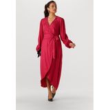 Freebird - Blossom - Wikkel-/Overslagjurk - Rood - Midi Lengte