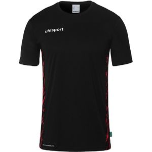 Uhlsport Kinder Sportshirts Progressive 28 Poly Shirt Kurzarm 1002267 Schwarz/Rot-116