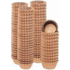 PME Pastelpapier bakgevallen, mini-formaat, 100 stuks (veelkleurig), perfect voor cupcakes, feeënkoekjes en broodjes