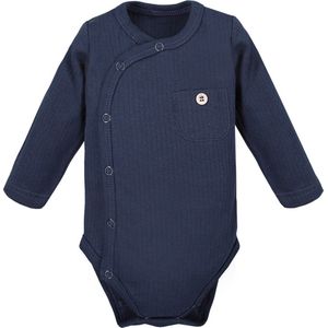 Eevi - Rompertje - Omslagromper - Overslagromper - Donker Blauw - Maat 56 - 0 t/m 2 maanden