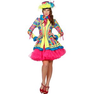 Wilbers & Wilbers - Circus Kostuum - Waanzinnig Wild Jasje Vrouw - Multicolor - Maat 34 - Carnavalskleding - Verkleedkleding