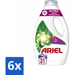 Ariel Original - Extra Kleurbescherming - Vloeibaar Wasmiddel - Gekleurde Was - 31 Wasbeurten - Voordeelverpakking - 6 stuks