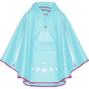 Playshoes - Regenponcho voor kinderen - Opvouwbaar - Turquoise - maat S (2-4yrs)
