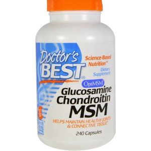 Doctor's Best Glucosamine, Chondroïtine en MSM - 240 Capsules - Voedingssupplement
