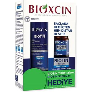Bioxcin Biotine 5000 mg 60 Tabletten + Biotine Shampoo 300 ml - biotin for hair