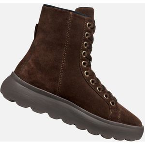 Geox - Spherica EC4.1 - Suède Veterschoenen - Donkerbruin - Dames