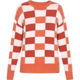 MYMO Trui 'Back To School'  oranje / donkeroranje / wit