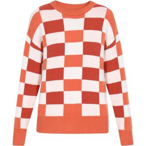 MYMO Trui 'Back To School'  oranje / donkeroranje / wit