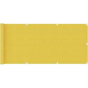 vidaXL - Balkonscherm - 75x400 - cm - HDPE - geel