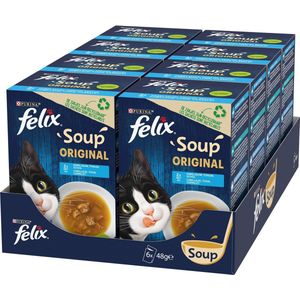 Felix Soup Vis Selectie - Kattenvoer Natvoer - 48 x 48 g