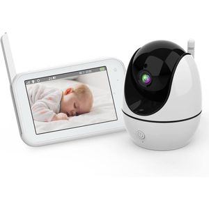 EP-1080P28 - Baby Monitor met Camera - 4.3” LCD Scherm - 2-Way Talk - Nachtzicht - Temperatuursensor - 355° PTZ - 8 Lullabies - 300m Bereik
