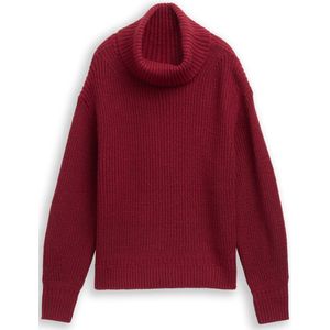 TOM TAILOR - Coltrui - Rood Gemêleerd - Lange Mouw - Losse Pasvorm
