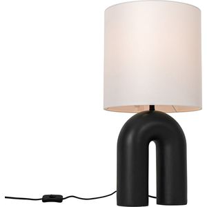 QAZQA lotti - Design Tafellamp - 1 lichts - H 59 cm - Zwart - Woonkamers-sSlaapkamers-sKeuken